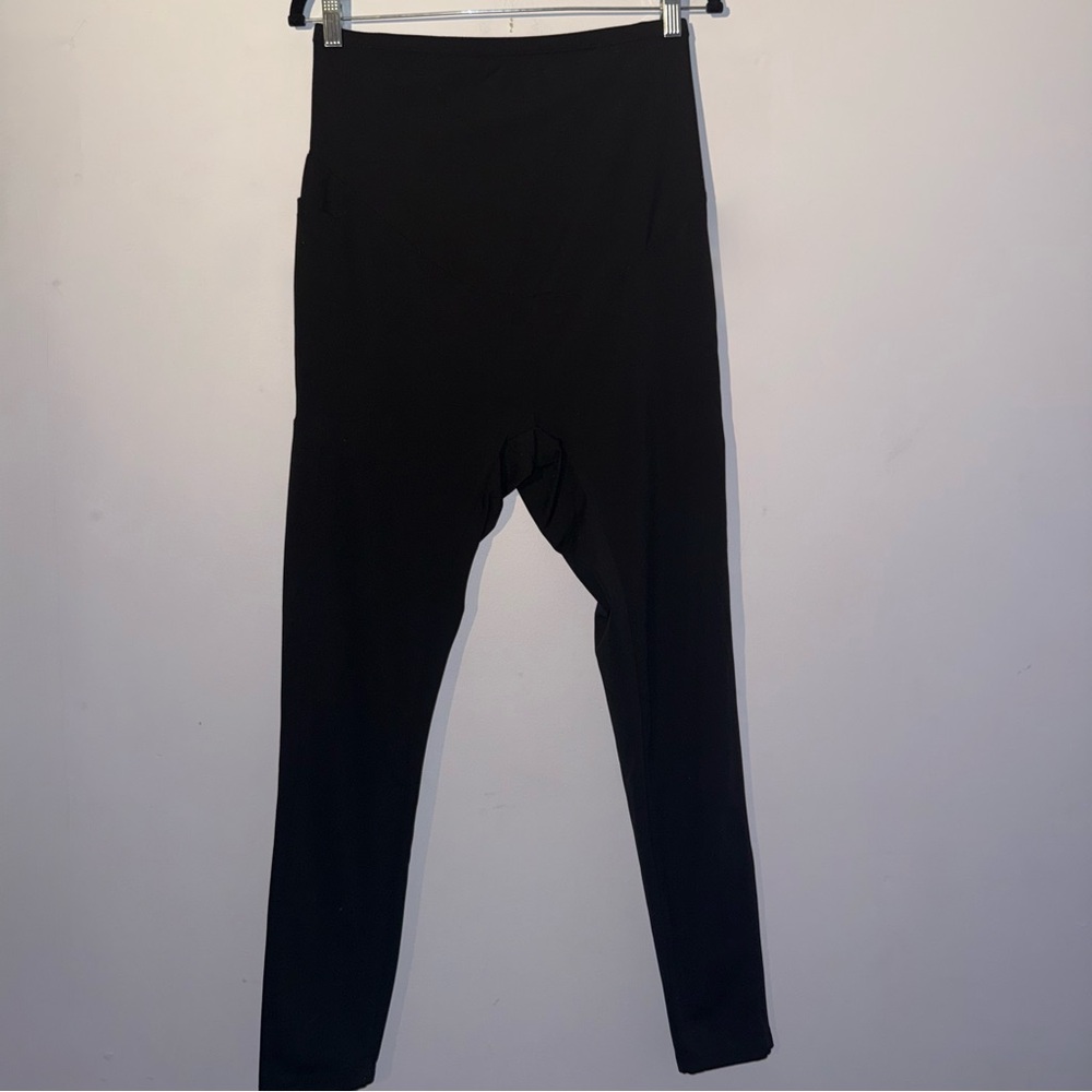Maternity leggings with pockets black size XL